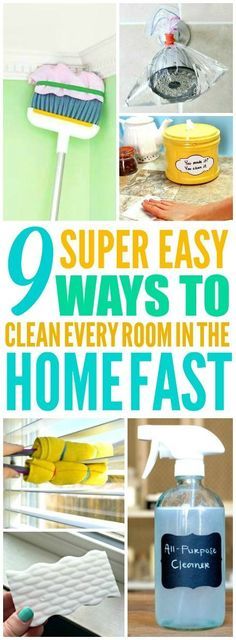 9 super easy ways to clean every room in the home fast with cleaning products and detergents