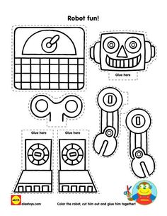 Robot Printable, Robot Birthday Party, Alex Toys