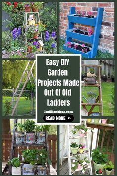 garden projects made out of old ladders