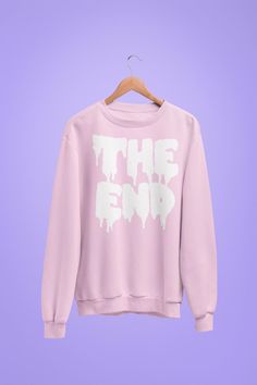 Pastel Goth Sweater, Goth Sweater, Kawaii Sweater, Pastel Goth Outfits, Kawaii Sweatshirt, Soft Grunge Aesthetic, Goth Shirt, Sweatshirt Aesthetic, Pastel Grunge