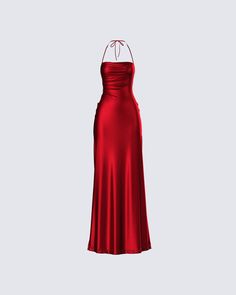 Koa Red Metallic Gown Fancy Christmas Dress, Red Birthday Dress, Libra Szn, Winter Birthday Outfit, Metallic Gown, Outfit Collages, Chrome Red, Fancy Short Dresses, Red Silk Dress