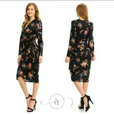 Black Italian Floral Print Wrap Dress. Long Sleeve With Medium Weight Fabric And Tie Waist. 70% Polyester / 30% Lycra "Add To Bundle" 2+ Items To Save On Shipping And Get An Automatic 15% Off! Floral Print Long Sleeve Midi Dress For Night Out, Long Sleeve Floral Midi Dress For Night Out, Fall Floral Print Midi Dress For Night Out, Black Midi Dress For Spring Brunch, Black Floral Print Midi Dress For Fall, Black Floral Print Dressy Dress, Dressy Black Floral Print Dress, Black Dressy Floral Print Dresses, Black Floral Print Midi Dress For Date Night