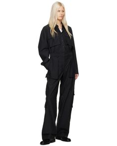 Utility chic is back in classic with this cargo-pocketed jumpsuit designed with a two-piece look and cut from rugged, lightweight ripstop. Size Chart（CM）: Fall Workwear Cargo Jumpsuits And Rompers, Cargo Style Jumpsuits And Rompers For Workwear In Fall, Utility Jumpsuits With Cargo Pockets For Work, Utility Style Workwear Jumpsuits With Cargo Pockets, Utility Workwear Jumpsuits And Rompers With Multiple Pockets, Utility Jumpsuits And Rompers With Cargo Pockets For Work, Utility Jumpsuits And Rompers With Multiple Pockets For Work, Utility Style Cargo Pocket Overalls, Cargo Jumpsuit