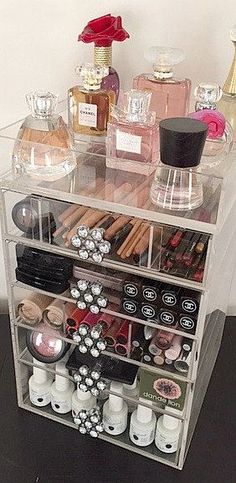 Acrylic Makeup Organizer 5 Drawers The Beauty Cube Penyimpanan Makeup, Acrylic Organizer Makeup, Vanity Room, Glam Room, Makeup Rooms, Diy Makeup