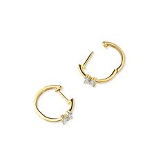 The Alyssa Floral Statement Hoops are an embodiment of minimalistic charm. This pair of hoops features a delicate diamond floret of 5 round-cut diamonds set on a solid gold hoop. The simplicity of this design is a tribute to the enchanting, yet bare, beauty of the natural world. Gold Minimalist Brilliant Cut Huggie Earrings, Minimalist Yellow Gold Round Cut Diamond Earrings, Minimalist Yellow Gold Diamond Earrings With Accents, Minimalist Yellow Gold Diamond Earrings, Minimalist Yellow Gold Huggie Earrings With Diamond Accents, Minimalist Yellow Gold Diamond Hoop Earrings, Minimalist Yellow Gold Hoop Earrings With Diamonds, Minimalist 14k Gold Huggie Earrings With Brilliant Cut, Minimalist 14k Gold Brilliant Cut Huggie Earrings