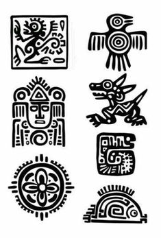 an image of native art in black and white