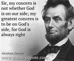 abraham lincoln quote about the right place to stand firm