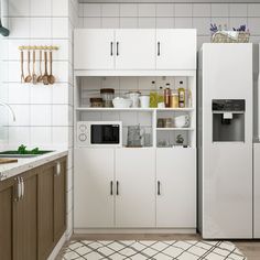 the kitchen is clean and ready to be used as a storage area for cooking utensils