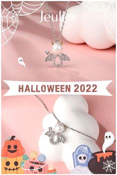 With a hint of a devilish design, this sterling silver necklace features a demon with a pearl face, the evil horns, the evil tail and the evil wings. This perfect addition for all cool girls is cute and scary at the same time. This demon necklace is the perfect accessory for Halloween or simply for your daily wear. Pair it with a simple t-shirt or dress it up with a black and silver dress. Sterling Silver Necklaces For Halloween Gift, Themed Silver Necklaces For Halloween, Silver Pendant Jewelry For Halloween, Halloween Themed Silver Necklaces, Elegant Sterling Silver Halloween Necklace, Black And Silver Dress, Simple Tshirt, Necklace Online, Quality Jewelry