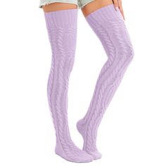 PRICES MAY VARY. Materials and Features——Our extra long leg winter thermal socks arctic fleece is composed polyester, which is warmer, lighter and softer than 100% acrylic material, long-lasting comfort for you enjoy more Size——Socks have 8.66 inches * 24.4 inches. Please pay attention to the size you ordered. The length is enough to make you feel warm and relaxed in winter Matching and Occasion——This winter stockings can be paired with snow boots, women's leather shoes, winter cotton skirts, et Knee-high Socks For Winter Stocking Stuffer, Cozy Comfortable Knee-high Socks For Stocking Stuffers, Cozy Comfortable Knee-high Socks, Comfortable Cozy Knee-high Socks, Comfortable Over-the-knee Socks, Cozy Thigh High Knitted Socks, Comfortable Knee-high Winter Stockings, Cozy Winter Thigh-high Legwear, Cozy Thigh High Winter Legwear