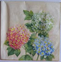 a napkin with flowers painted on it