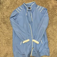 Looks Brand New Light Blue Current Seen Windbreaker Blue Sporty Outerwear For Work, Size 16, Light Blue, Jackets For Women, Jackets & Coats, Brand New, Blue, Women Shopping, Clothes