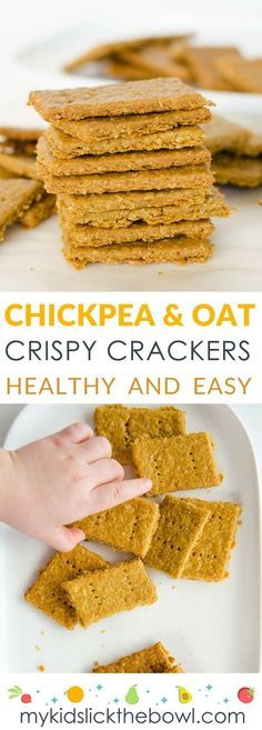 chickpea and oat crispy crackers healthy and easy