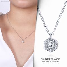 14K White Gold Diamond Halo Pendant Necklace NK6052W45JJ #BujukanBabe#GabrielAndCo #GabrielNY#Jewelry#FineJewelry #Jewelry #Design#HandcraftedJewelry #Elegance#Diamonds #Bujukan #Gold #RoseGold#WhiteGold #GabrielNY #DiamondJewelry #FineJewelry#FineJewelry#FashionJewelry#UniqueJewelry#GiftIdeas#UniqueGifts #Necklaces #DiamondNecklace #GoldNecklace Luxury Halo Round Pendant Jewelry, Luxury Halo Pendant Necklaces, Luxury Round Cut Halo Necklace, Luxury Round Cut Necklace With Halo Design, Luxury Halo Design Necklaces For Women, Luxury Cubic Zirconia Diamond Necklace With Halo Setting, Luxury Exquisite Jewelry With Halo Design, Luxury Classic Necklaces With Halo Setting, Luxury Halo Necklace For Gift