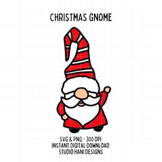 christmas gnome svg and png