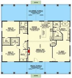 the first floor plan for a house