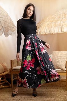 Step up your spring-summer wardrobe with the Mun Fashion SS24 Black Floral Double Button Flair Skirt. This stunning skirt features a vibrant floral print and a flattering double-button waistband, perfect for creating chic and sophisticated looks. Ideal for business casual settings or special occasions, this piece ensures you always stand out. ✨🌸

#ChicDressToImpress #DressToImpressOutfitCombos #DressToImpress #FeminineStyle #WhatToWear #VacayOutfits #BusinessCasual #SpringSummerOutfits Two Piece Outfits Skirt Classy, Two Piece Outfits Skirt, Flair Skirt, Vacay Outfits, Women's Bottoms, Girly Dresses, Classy Work Outfits, Knitting Women, Winter 2024