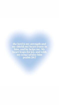 the lord is my strength and my shield my heart trusts in him