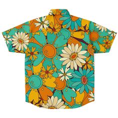 Stay cool with this fun printed short sleeve button down shirt. It comes in a regular width and spread collar. Perfect for those dressier hot days.Fabric: 100% Polyester PoplinCotton hand-feel Button placket Regular fit Spread collarHigh definition printing colors Printed, cut, and hand-sewn by our in-house team Sunflower Shorts, Disco Dance, Floral Button Up, Hot Days, Stay Cool, Fun Prints, Store Credit Cards, Button Placket, Hand Sewn