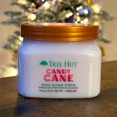 Holiday Edition Tree Hut Candy Cane Shea Sugar Scrub Remove Dry, Dull Skin And Reveal Soft, Smooth, Glowing Skin With Tree Hut Candy Cane Shea Sugar Scrub! Formulated With Sugar, Shea Butter, Peppermint, Vanilla Extract, And An Array Of Natural Oils, Tree Hut Candy Cane Sugar Scrub Exfoliates Skin While Balancing Skin's Hydration To Help Restore Natural Glow. Exfoliating Sugar Body Scrub Reveals Soft, Smooth Skin, Balances Skin's Hydration To Help Restore Natural Glow, And Leaves Skin Smelling D Sugar Scrubs Tree Hut Collection, Tree Hut Body Scrub Candy Cane, Tree Hut Scrub Review, Tree Hunt Body Scrub Collection, Tree Hut Holiday, Christmas Tree Hut, Tree Hut Sugar Scrub, Ulta Shopping, Candy Cane Sugar Scrub