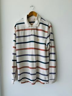 Vintage Brooks Brothers Long Sleeve Striped Polo Shirt Crest Logo Size Large  Good vintage condition  100% cotton Authentic  See all photos for measurements Vintage Brooks Brothers, Crest Logo, Striped Polo Shirt, Brooks Brothers, Mens Polo, Art Collection, Polo Shirt, Tee Shirts, Bathing Beauties