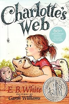 the book charlotte's web by e b white is on display at the library