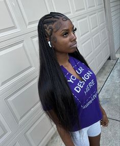 Sew In Braids, Weave Hairstyles Braided, Sew In Hairstyles, Black Ponytail Hairstyles, African Hair Braiding Styles, Quick Weave Hairstyles, Braids Hairstyles Pictures, Braided Cornrow Hairstyles, Cute Box Braids Hairstyles