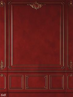 Regal Red Ornate Photography Backdrop - Rich red photography backdrop with gold ornate details Red Wall Background, Deep Red Walls, Red Architecture Aesthetic, Wall Ornaments Decor, Photoshoot Location Ideas Backgrounds, Royal Wall Design, Red Gallery Wall, Red And Gold Aesthetic Royal, Red Wall Interior