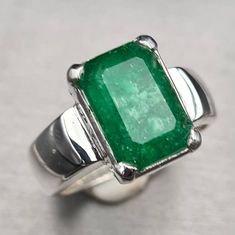 *I ship From Pakistan as my workshop is there. This is the reason we offer as much low prices compared to our regional jewellers* Natural Unheated Untreated beautiful Swat Rich green dark Emerald Rich Green Beautiful Color Highest Quality Emerald Premium 925 Sterling Silver Ring size 8 US Resize able as per buyer choice Stone weight 4.90 ct Premium Quality Engagement Ring Anniversary Ring Shipping option is FedEx Three working days Handling Time Contact me in case of any question about the item Emerald Eternity Ring, Emerald Wedding Band, Emerald Band, Natural Emerald Rings, Green Emerald Ring, Rings Fashion, Rich Green, Mens Silver Rings, Emerald Stone