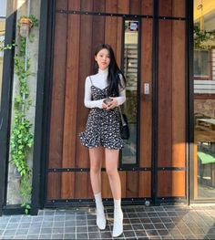 Baguio Outfit, Korean Outfit Street Styles, Korean Casual Outfits, Korean Fashion Dress, Korean Girl Fashion, Ulzzang Fashion, Kpop Fashion Outfits, 가을 패션