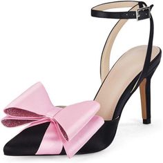 Questions? Leave A Comment Below! Pink Open Heel Heels With Bow, Pink Pointed Toe Sandals With Bow, Pink High Heel Sandals With Bow, Pink Open Toe Heels With Bow, Pink Round Toe Sandals For Party, Pink Heels With Bow For Summer, Summer High Heels With Pink Bow, Pink Open Heel Sandals For Night Out, Pink Bow High Heels For Summer