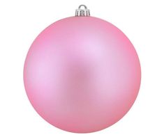 a pink ball ornament on a white background