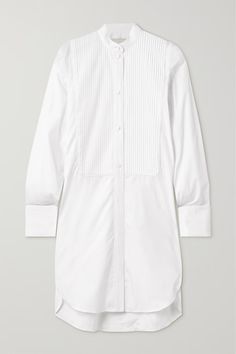 Shop ISABEL MARANT Rineta pintucked cotton-poplin shirt dress, Explore the latest ISABEL MARANT women's collection today on NET A PORTER Style Dress Shirt, Korean Style Dress, Jean Trench Coat, Poplin Shirt Dress, Over 40 Style, Iconic Dresses, Cotton Poplin Shirt, White Shirt Dress, Knee Length Dresses