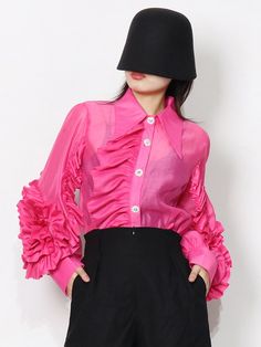 EMBROIDERED SHIRT "EXPRESSIONS" – Pisani Maura Elegant Pleated Silk Tops, Designer Pink Formal Blouse, Designer Shirt For Spring Party, Designer Spring Party Shirt, Designer Shirt For Party In Spring, Designer Party Shirt For Spring, Designer Spring Party Blouse, Designer Pink Blouse For Party, Fitted Satin Shirt For Party