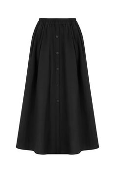 Featuring a fashionable and flattering design, they're made from a higher-quality fabric that will endure your hectic lifestyle. Breeze through your day when you wear this light and airy look by Nocturne. This a midi skirt with an effortless silhouette. Elastic waist midi skirt with front button accessory. Main Material: 100% Polyester Lining: No Lining Trim: No Trim Washing&Care Instructions: Do not wash, Do not bleach, Do not tumble dry,  Iron low, Dry clean, Do not bleach