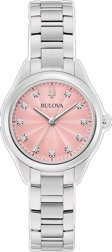 Classic Pink Watch With Round Dial, Formal Pink Diamond Watch With Diamond Hour Markers, Modern Pink Chronograph Watch, Pink Round Watches With Subdials, Elegant Pink Diamond Watch, Classic Pink Round Watch, Modern Pink Watches With Diamond Hour Markers, Timeless Formal Pink Watch, Timeless Pink Watch For Formal Occasions