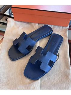 Gender: Women Brand: HERMES Product Name: Oran Sandals Absong Blue Blue Bags Alora Code: 84771666 Origin: Italy Designer Style ID H202272Z 7Q Hermes Sandals Blue, Jane Birkin Aesthetic, Hermes Heels, Hermes Slippers, Sandals Outfit Summer, Hermes Sandals, Hermes Oran Sandals, Blue Code, Trendy Mom Outfits