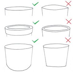 how to draw a flower pot step by step