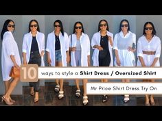 How To Style A Long White Shirt Dress, Oversized Shirt With Shorts And Boots, How To Style Oversized Linen Shirt, How To Wear Long Shirt Dress, Style A Long Shirt Dress, Oversized Cotton Shirt Outfit, Oversized Long Shirt Outfit, Long Oversized Shirt Outfits, How To Wear Shirt Dress Ideas