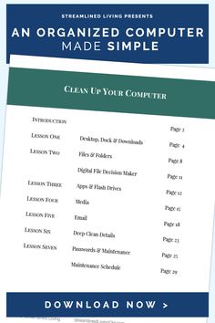 an organized computer made simple clean up your computer with this free printable worksheet