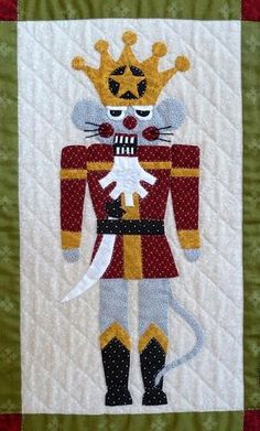 Classic Nutcrackers Month 3 - The Mouse King Nutcracker Quilt, Nutcracker Mouse King, Ballet Quilt, The Mouse King, Mermaid Quilt, Nutcracker Christmas Decorations, Mouse King, Wait A Minute, Nutcracker Ballet