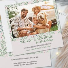 an image of a couple and their dog on holiday cards