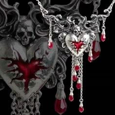 Alchemy Gothic, Cocoppa Wallpaper, Emo Art, Y2k Emo, Red Aesthetic, Gothic Jewelry, Phone Themes, Grunge Aesthetic, Heart Pendant Necklace