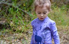 Aurelia modeling an American made, organic purple buck long sleeve shirt from Wugbug Organics. American Made Clothing, Organic Clothing, Made Clothing, Made In America, Kids Clothing, In America, Online Boutique