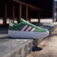 adidas VL Court Bold Shoes - Green | Free Shipping with adiClub | adidas US Adidas Vl Court, Sneaker Adidas, Bold Shoes, Lock Logo, Green Adidas, Shoes Green, Adidas Online, Adidas Sneakers, Online Shop