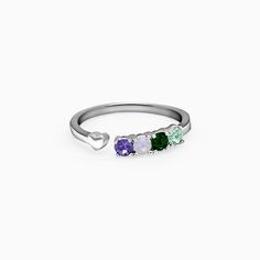 The Gemstone Heart Ring features an array of sparkling stones.Brilliantly shiny multi coloured, these bijou treats are perfect for gifting, layering, and collecting in every month!       *High quality Coloured Stones       *Free size & can be adjusted to all standard finger size.       *Ring size 5.5-10/ 16mm -19.8mm (adjustable)       *Sterling silver base       *Anti-tarnish e-coated (with rhodium) to prevent silver from getting tarnished        *Comes with the REOZA jewellery kit and authentication certificate Shipping & Returns :       *Free express shipping for all orders ✤ 𝐑𝐢𝐧𝐠 𝐃𝐞𝐭𝐚𝐢𝐥𝐬 ↦ Female ring size 5.5-8/ 16mm -18mm (adjustable) ↦ Metal Purity: Solid Gold (10KT, 14KT, 18KT); 925 SILVER ↦ Metal Tone: Yellow, White, Rose ↦ Jewelry Certificate: Free of Cost with Listed Argentium Silver Jewelry, Jewelry Certificate, Ring Birthstone, Jewelry Kits, Rose Jewelry, Heart Gemstone, Argentium Silver, Ring Gemstone, Birthstone Ring