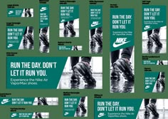 the nike ad is designed to look like they are running