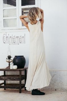 #clothing #women'sclothing #dresses #ibizadress #bohemiandress #organicdress #whitebohodress #goddessdress #organiccottondress #organicclothing #asymmetricaldress #bohodress #longbohodress #whitedresscotton #bohoweddingdress #earthydress #chintamani #chintamanialchemistry Earthy Goddess, Long Boho Dress, Ibiza Dress, Organic Dress, Dress High Low, Boho Dresses Long, Fashion Crafts, White Boho Dress, Organic Cotton Dress