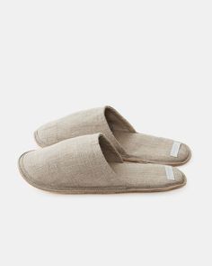 Linen Slippers: Natural – Shop Fog Linen Comfortable Slip-on Slippers With Textured Sole, Beige Cushioned Slip-on Flip Flops, Comfortable Open Toe Slippers With Textured Sole, Classic Slip-on Slippers With Textured Footbed, Comfortable Slip-on Slippers With Rubber Sole, Classic Slip-on Indoor Slippers, Comfortable Beige Slip-ons With Cushioned Footbed, Classic Indoor Slippers With Cushioned Footbed, Casual Beige Slippers With Soft Sole