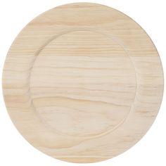 an empty wooden plate on a white background